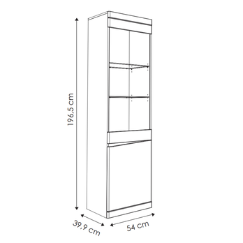 Vitrína SUMMER 01 pravá, dub sanremo 4