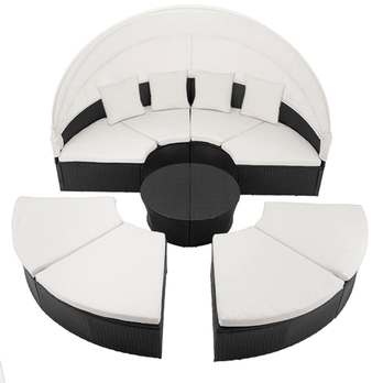 Záhradná zostava SUN 4 čierna/krémová 2