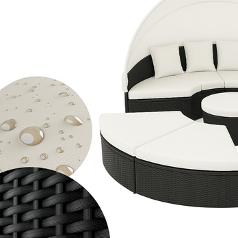 Záhradná zostava SUN 4 čierna/krémová 3