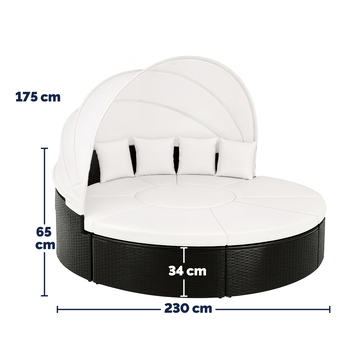 Záhradná zostava SUN 4 čierna/krémová 4