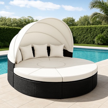 Záhradná zostava SUN 4 čierna/krémová 1