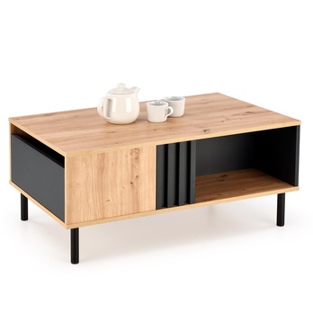 Konferenčný stolík SUNAO dub artisan/čierna 1