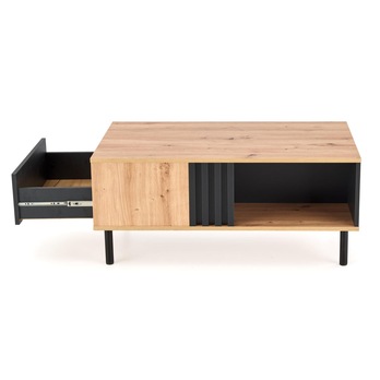 Konferenčný stolík SUNAO dub artisan/čierna 4