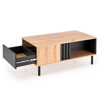 Konferenčný stolík SUNAO dub artisan/čierna 5