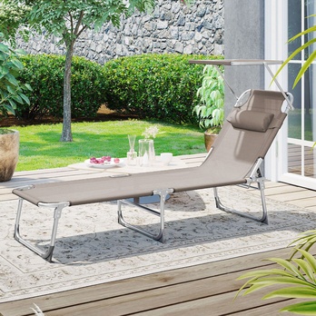 Záhradné ležadlo SUNSET hnedá 1