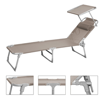 Záhradné ležadlo SUNSET hnedá 4