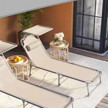 Záhradné ležadlo SUNSET hnedá 6