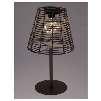 Stolná solárna lampa SUNVIA sivá 1