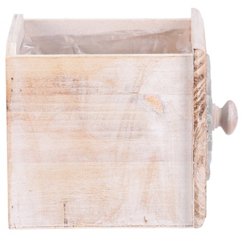 Obal na kvetináč ŠUPLÍK drevo, šírka 16 cm 5