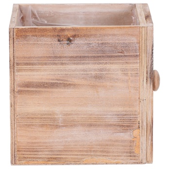 Obal na kvetináč ŠUPLÍK drevo, šírka 17 cm 5