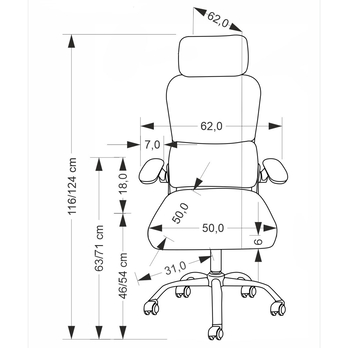 Kancelárska stolička SURIN čierna 12