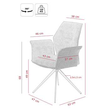 Stolička SUSANNE I S zlatá, sada 4 ks 7