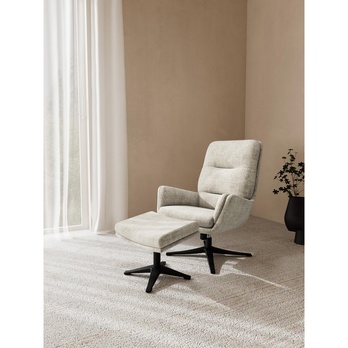 Kreslo s podnožkou SUTON béžová 1