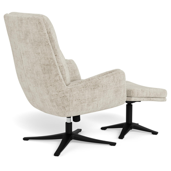 Kreslo s podnožkou SUTON béžová 3