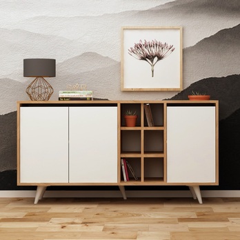 Komoda SUVERA dub/biela 3