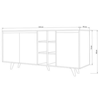 Komoda SUVERA dub/biela 4