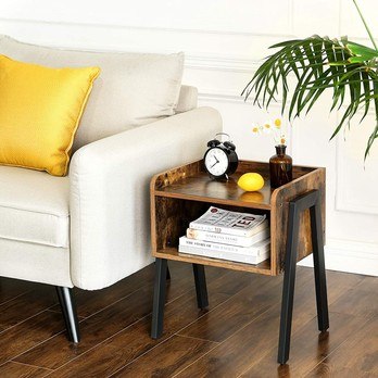 Prístavný stolík SVAN čierna/hnedá 1