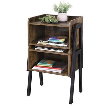 Prístavný stolík SVAN čierna/hnedá 2