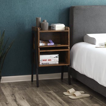 Prístavný stolík SVAN čierna/hnedá 5