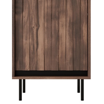 Vitrína SWANG-W-1 orech/čierna 3