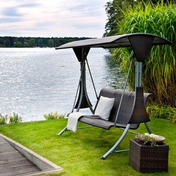 Záhradná hojdačka SWING sivá 1