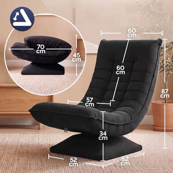 Relaxačné kreslo SWIVEL 2 čierna 5