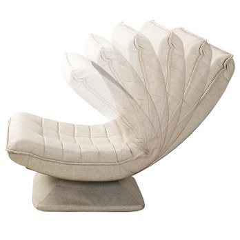 Relaxačné kreslo SWIVEL krémová 4