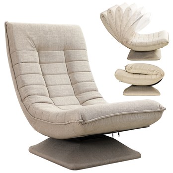 Relaxačné kreslo SWIVEL krémová 5