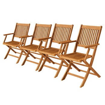 Záhradná stolička SYDNEY hnedá, sada 4 ks 1