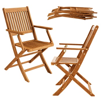 Záhradná stolička SYDNEY hnedá, sada 4 ks 2