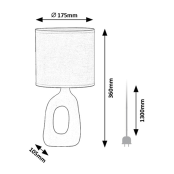 Stolná lampa SYLIRA biela 8