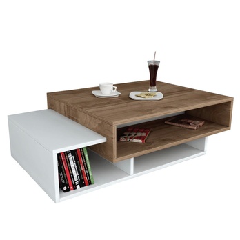 Konferenčný stolík TAB biela/orech 2