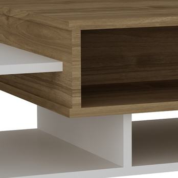 Konferenčný stolík TAB biela/orech 3