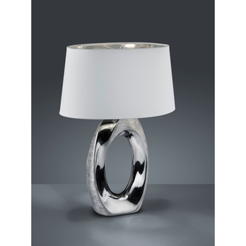 Stolná lampa TABA 2 strieborná/biela 1