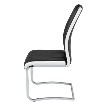 Jedálenská stolička TABEA S čierna/biela/strieborná, sada 2 ks 3
