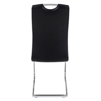 Jedálenská stolička TABEA S čierna/biela/strieborná, sada 2 ks 4