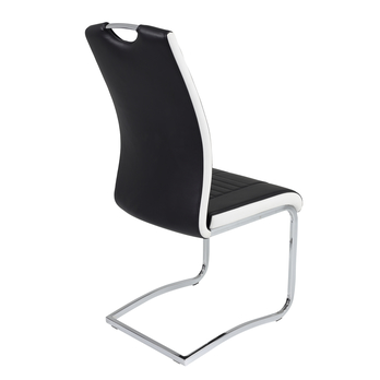 Jedálenská stolička TABEA S čierna/biela/strieborná, sada 2 ks 5