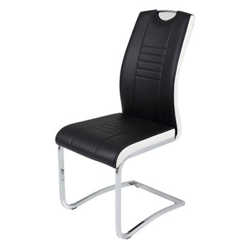 Jedálenská stolička TABEA S čierna/biela/strieborná, sada 4 ks 2