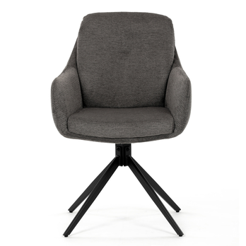 Jedálenská stolička TABER sivá/čierna 1