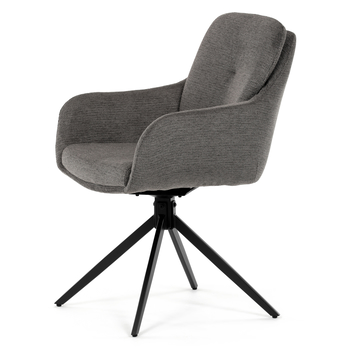 Jedálenská stolička TABER sivá/čierna 2