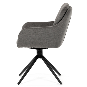 Jedálenská stolička TABER sivá/čierna 3