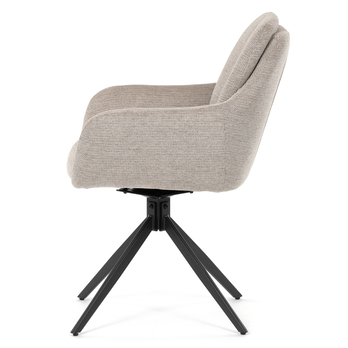 Jedálenská stolička TABER béžová/čierna 3