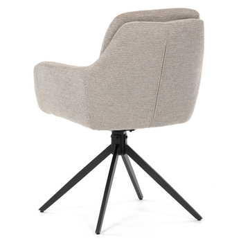 Jedálenská stolička TABER béžová/čierna 4