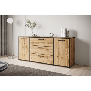 Komoda TABITA 150 dub wotan/čierna 3
