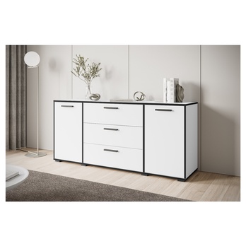 Komoda TABITA 150 biela/čierna 2