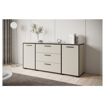 Komoda TABITA 150 kašmírová/čierna 2
