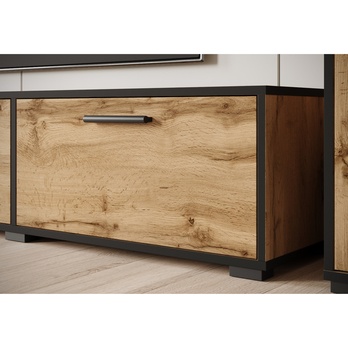 Obývacia stena TABITA XL dub wotan/čierna 4