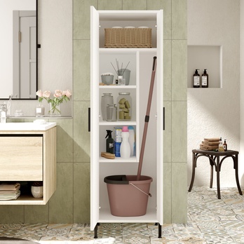 Vysoká kúpeľňová skrinka TABLERO biela 2