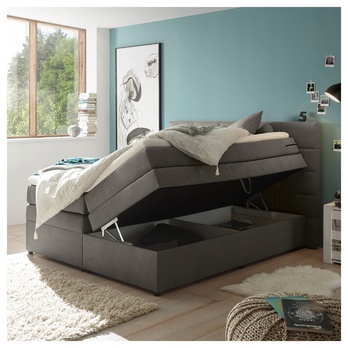 Posteľ boxspring TACOMA 3 tmavosivá, 180x200 cm 1
