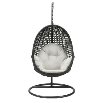 Závesné kreslo TAHITI  mocca hnedá/krémová 2